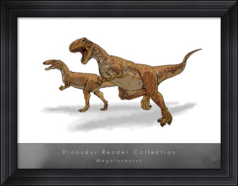 Framed Megalosaurus Print