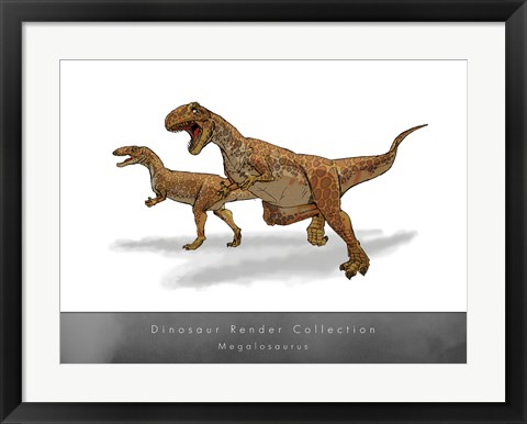 Framed Megalosaurus Print