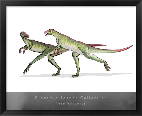 Framed Lesothosaurus Print