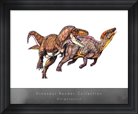 Framed Gorgosaurus Print