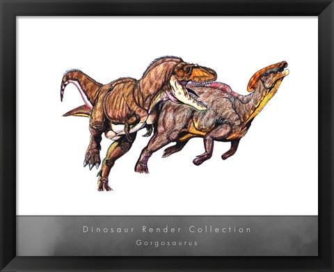 Framed Gorgosaurus Print