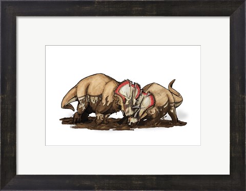 Framed Centrosaurus Print