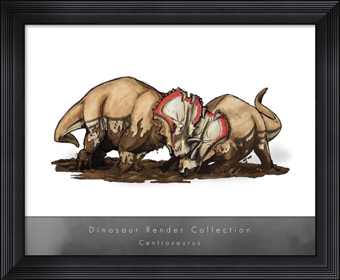 Framed Centrosaurus Print