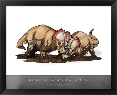 Framed Centrosaurus Print