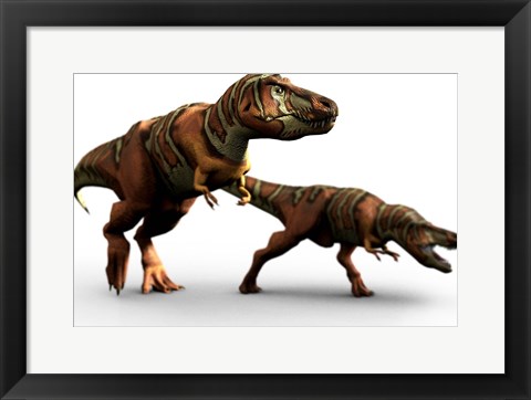 Framed T Rex Pair Print