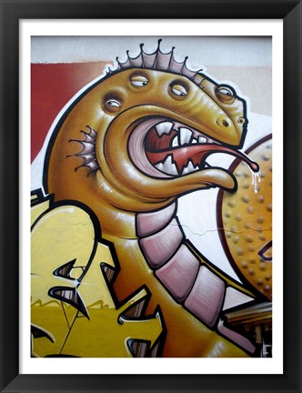 Framed Dinosaur Graffitti Print