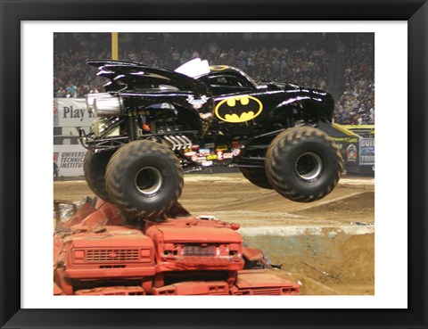 Framed Batman Monster Truck Print