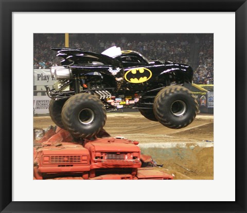 Framed Batman Monster Truck Print