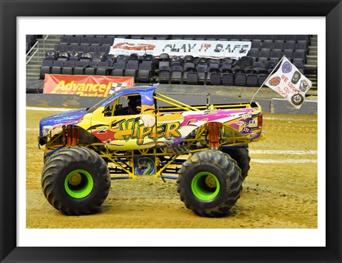 Framed Viper Monster Truck Print