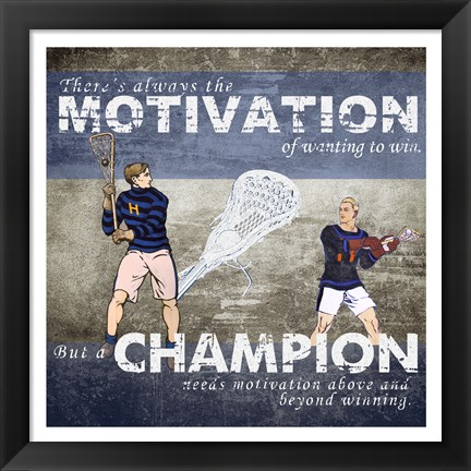 Framed Motivation of Wanting to Win Print