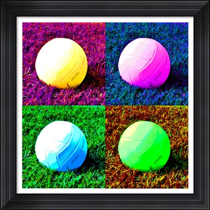 Framed Volleyball Pop Art Print