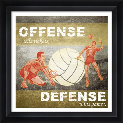Framed Offense, Defense Print