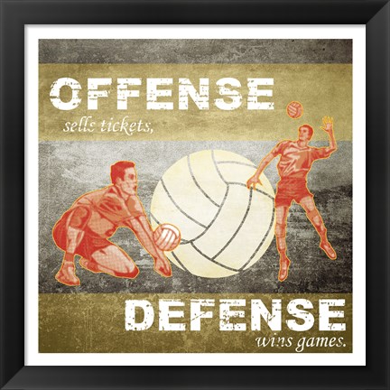 Framed Offense, Defense Print