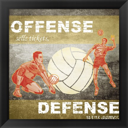 Framed Offense, Defense Print