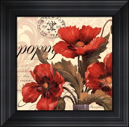 Framed Red &amp; White I -mini Print