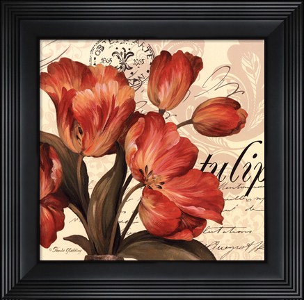 Framed Red &amp; White II- mini Print