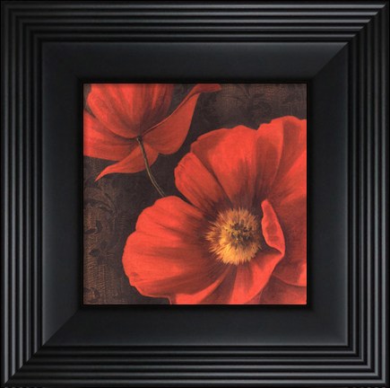 Framed Rouge Poppies II - petite Print