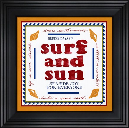 Framed Beach Surf Print