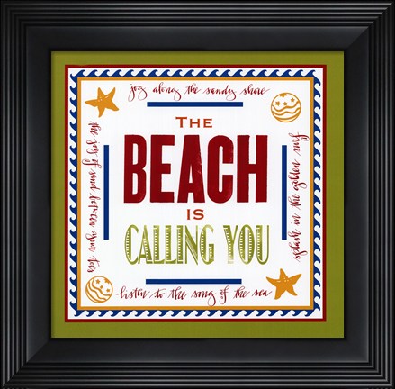 Framed Beach Calling Print