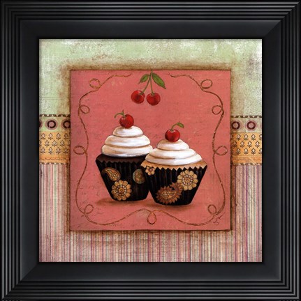 Framed CUPCAKE DELIGHT II Print