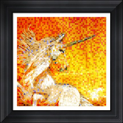 Framed Unicorn Collage Print