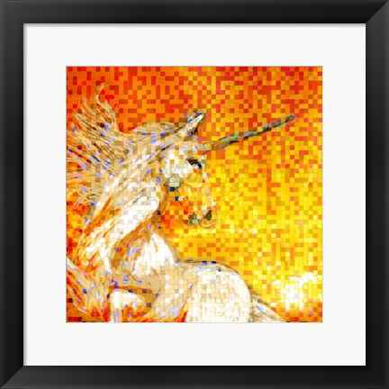 Framed Unicorn Collage Print