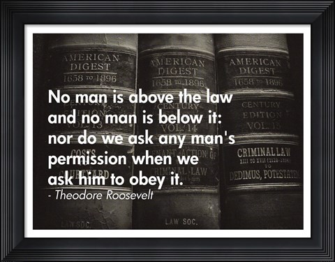 Framed No Man Is Above the Law Print