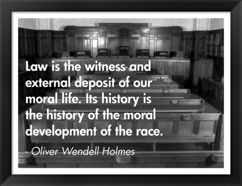 Framed Law is the Witness Print
