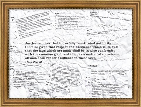 Framed Justice Print