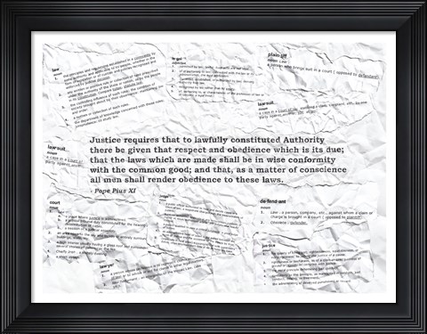 Framed Justice Print