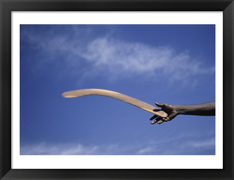 Framed Throwing Non- Return, Fighting Boomerang, Australia Print