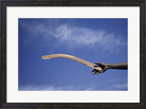 Framed Throwing Non- Return, Fighting Boomerang, Australia Print