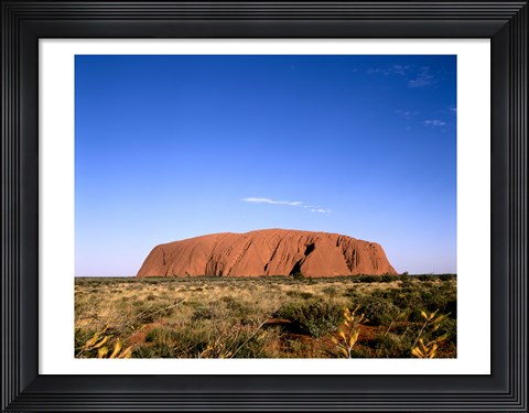 Framed Rock formation on a landscape, Uluru-Kata Tjuta National Park, Australia Print