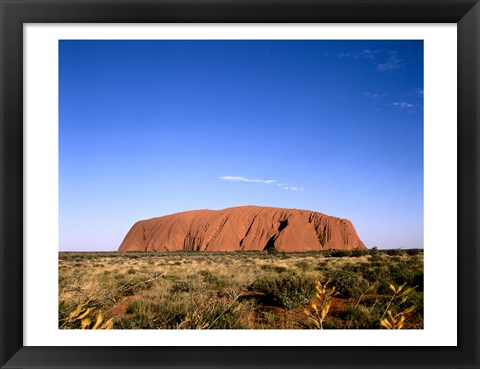 Framed Rock formation on a landscape, Uluru-Kata Tjuta National Park, Australia Print