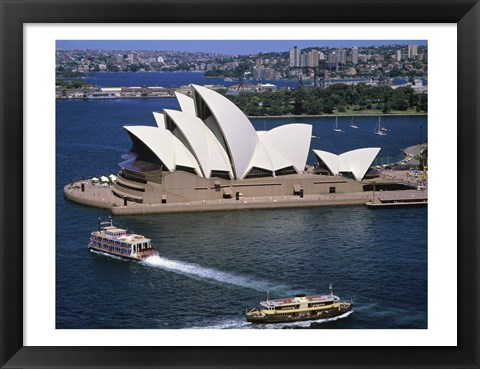 Framed High angle view of an opera house, Sydney Opera House, Sydney, Australia Print