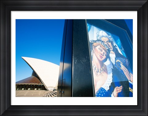 Framed Poster in front of an opera house, Sydney Opera House, Sydney, Australia Print