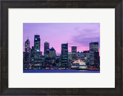 Framed Skyscrapers in a city, Circular Quay, Sydney, Australia Print