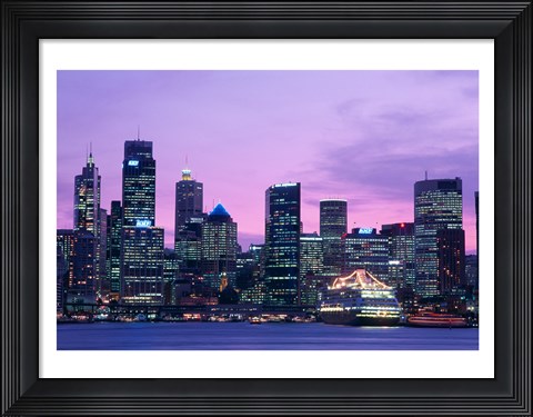 Framed Skyscrapers in a city, Circular Quay, Sydney, Australia Print