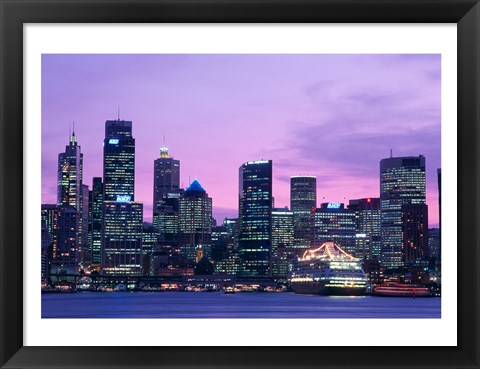 Framed Skyscrapers in a city, Circular Quay, Sydney, Australia Print