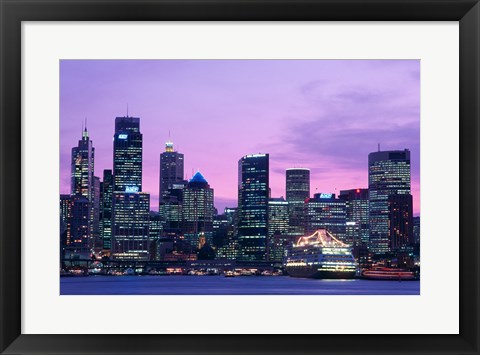 Framed Skyscrapers in a city, Circular Quay, Sydney, Australia Print