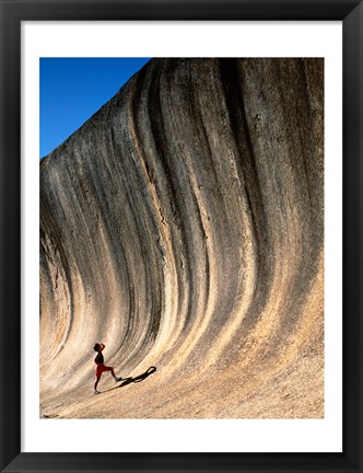 Framed Low angle view of a rock, Wave Rock, Hyden, Western Australia, Australia Print