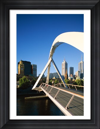 Framed Close-up of a bridge, Melbourne, Australia Print