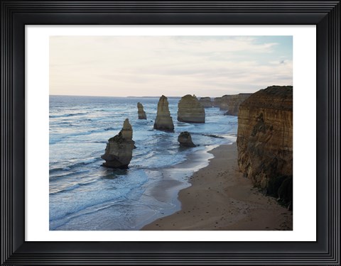 Framed Rock formations on the coast, Twelve Apostles, Port Campbell National Park, Victoria, Australia Print