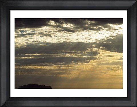 Framed Clouds Over Ayers Rock, Australia Print