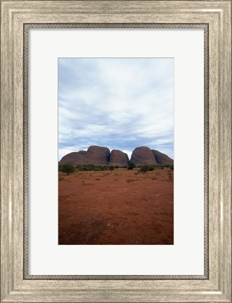 Framed Rock formations on a landscape, Olgas, Uluru-Kata Tjuta National Park, Northern Territory, Australia Vertical Print