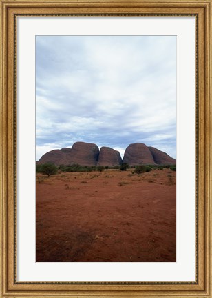 Framed Rock formations on a landscape, Olgas, Uluru-Kata Tjuta National Park, Northern Territory, Australia Vertical Print