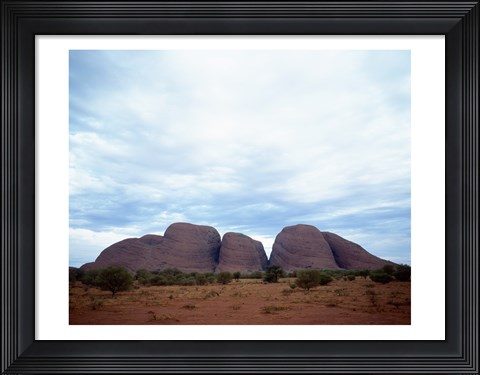 Framed Rock formations on a landscape, Olgas, Uluru-Kata Tjuta National Park, Northern Territory, Australia Print