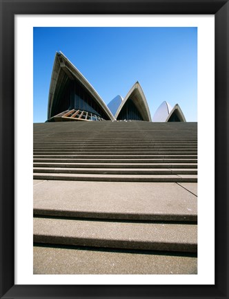 Framed Low angle view of an opera house, Sydney Opera House, Sydney, New South Wales, Australia Print