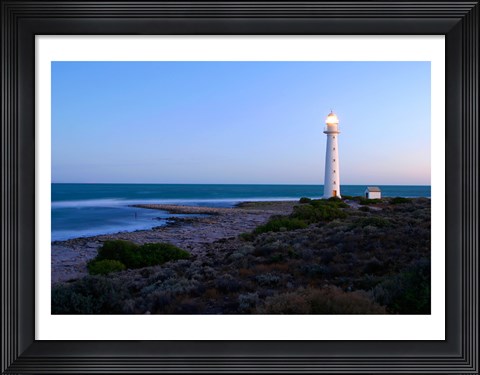 Framed Lighthouse on the coast, Point Lowly Lighthouse, Whyalla, Australia Print