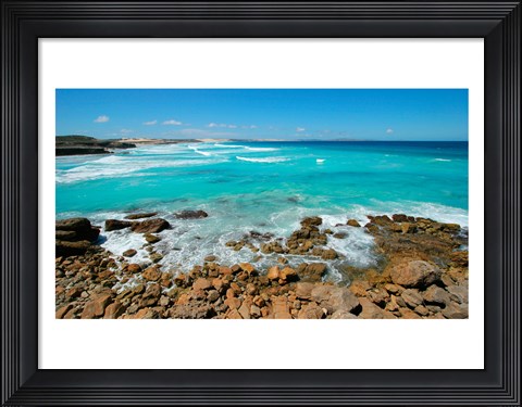 Framed Rocks on the coast, Sleaford Bay, Australia Print